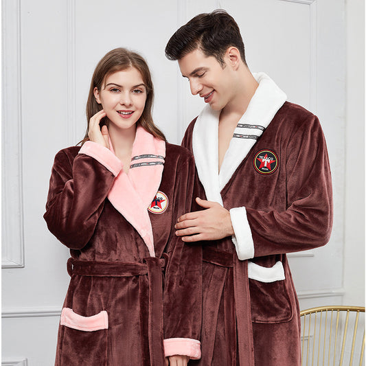 Couple's Flannel Pajamas And Home Wear