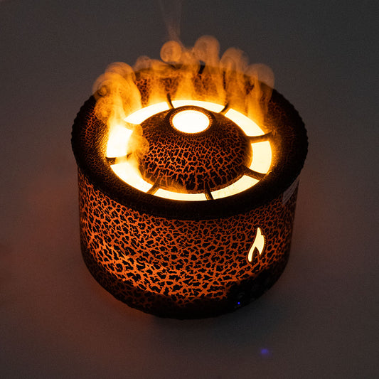 Jellyfish Fire Volcano Humidifier Air Diffuser Wholesale Portable Flame Oil Essential Aroma Mini Volcanic Diffuser