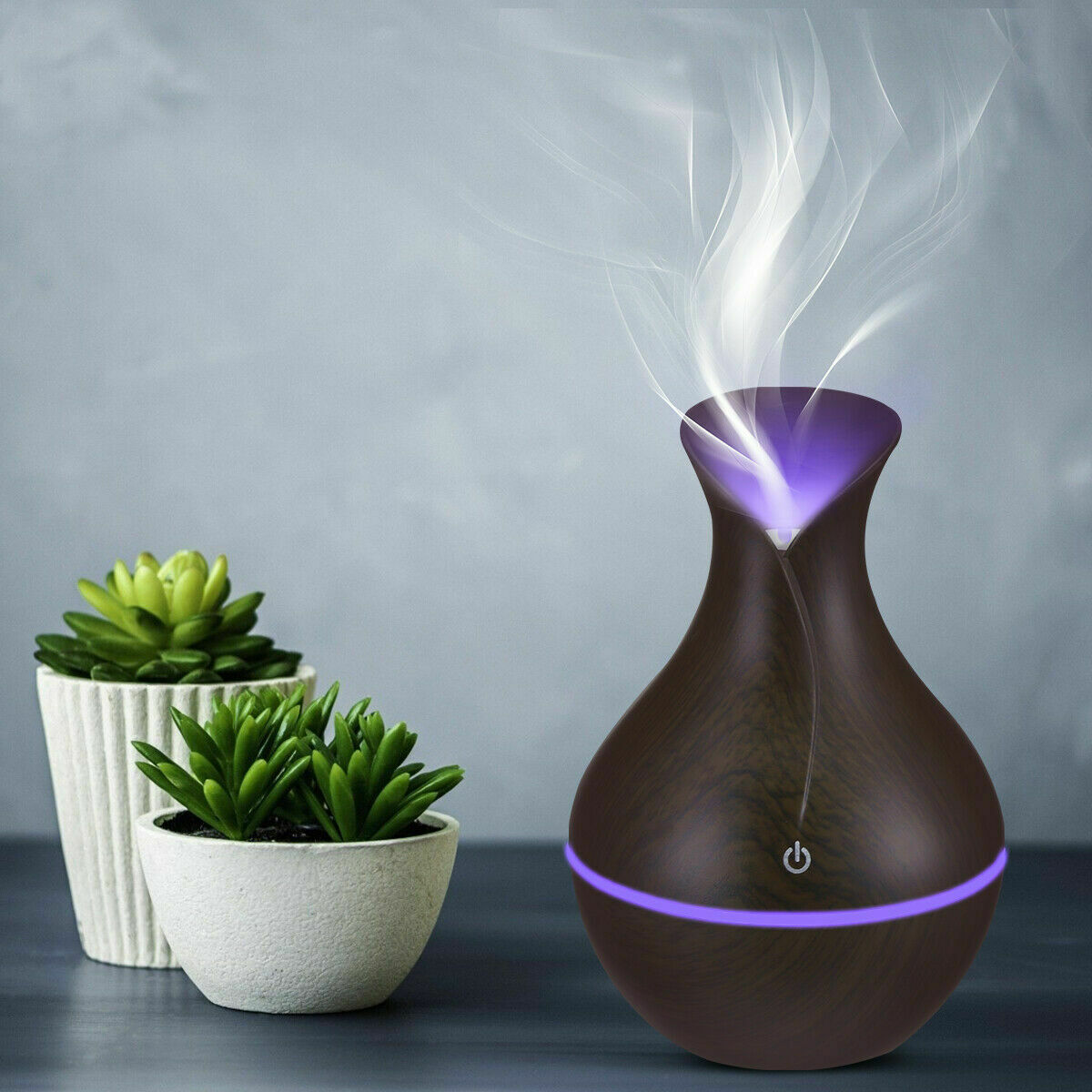 Ultrasonic Humidifier Oil Diffuser Air Purifier Aromatherapy with LED Lights