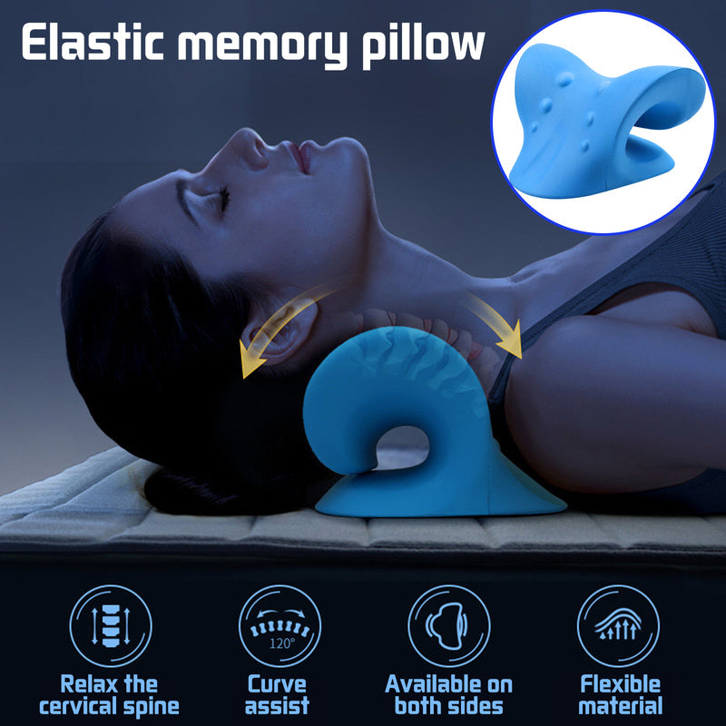 Neck Shoulder Stretcher Relaxer Cervical Chiropractic Traction Device Pillow For Pain Relief