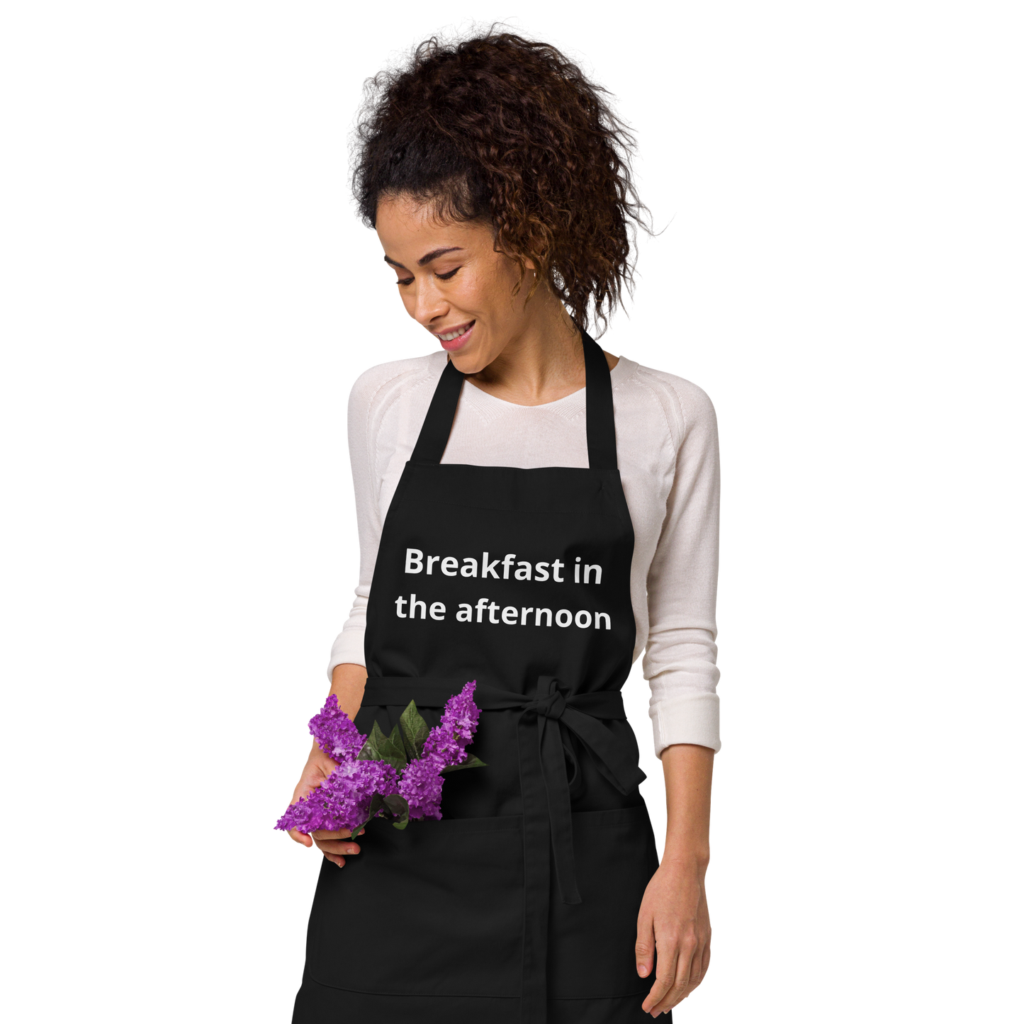 "Breakfast in the afternoon" Organic cotton apron