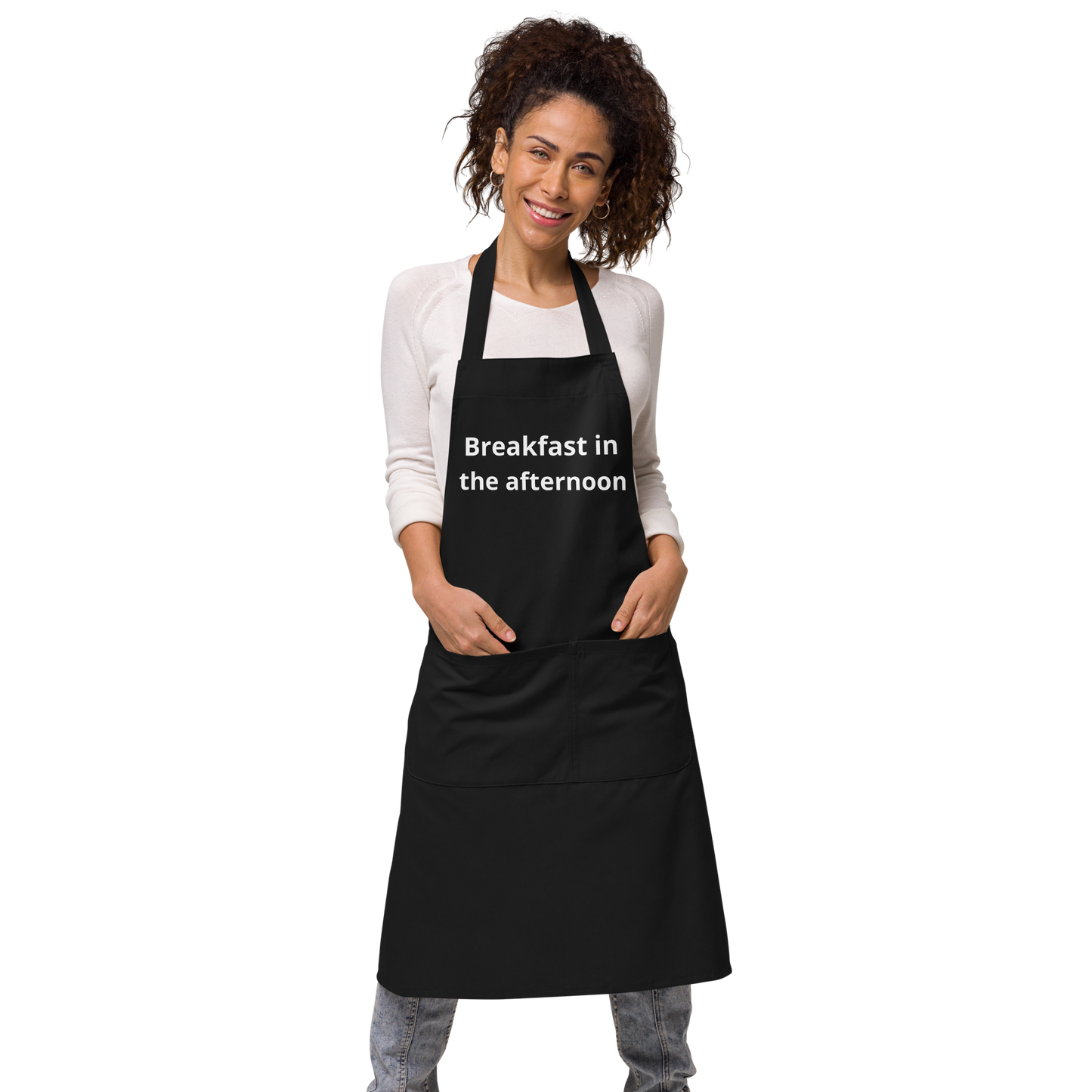 "Breakfast in the afternoon" Organic cotton apron